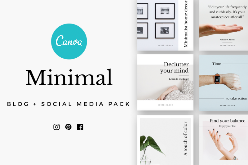 Canva Minimal Social Media Pack By Graphica Studio Thehungryjpeg