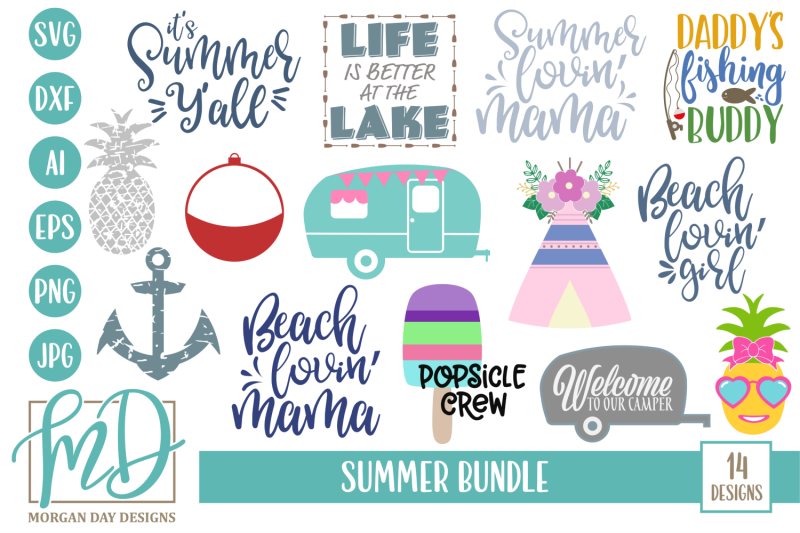 Summer Svg Bundle By Morgan Day Designs Thehungryjpeg