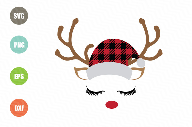 Reindeer SVG Buffalo Plaid By NewSvgArt TheHungryJPEG