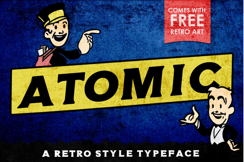 ATOMIC Typeface By Dene Studios TheHungryJPEG