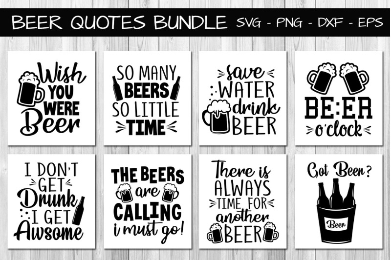 Beer Quotes Bundle Svg By All About Svg TheHungryJPEG