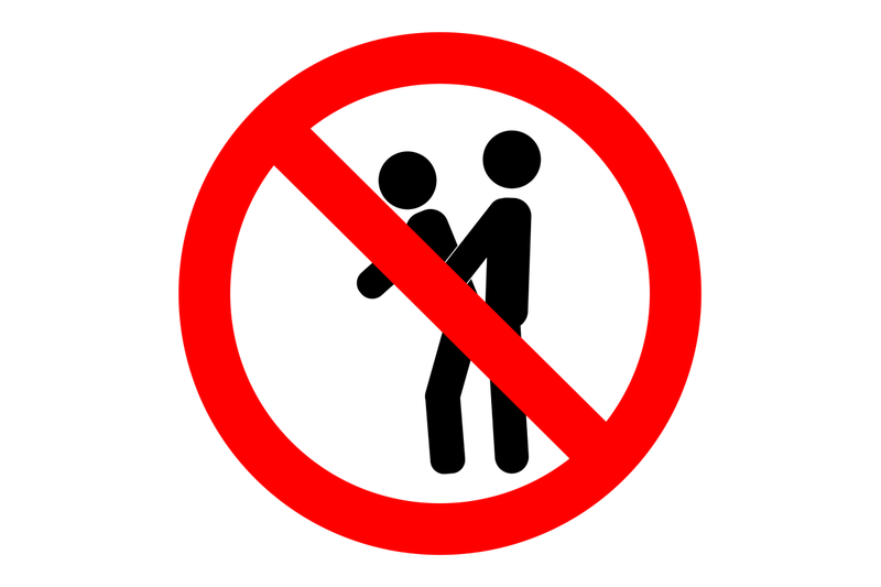 No Public Sex Ban Street Coitus Vector Forbidden Make Love By