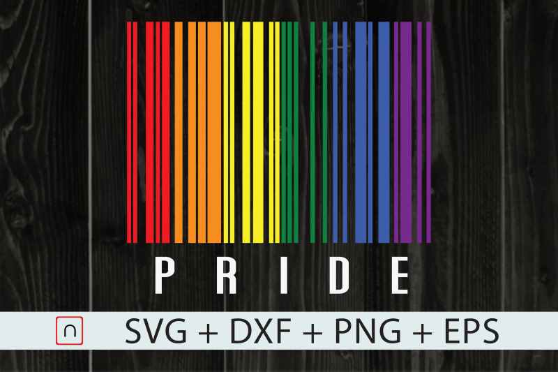 Barcode Gay Pride LGBT Lgbt Flag Svg LGBT Awareness Svg LGBT Pride Svg