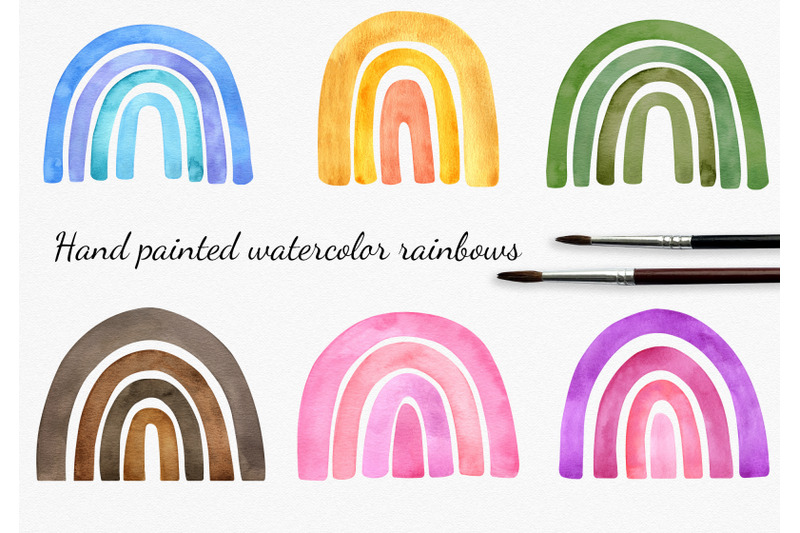 Watercolor Rainbow Clipart Nature S Colors Rainbows By RED DOTS HOUSE