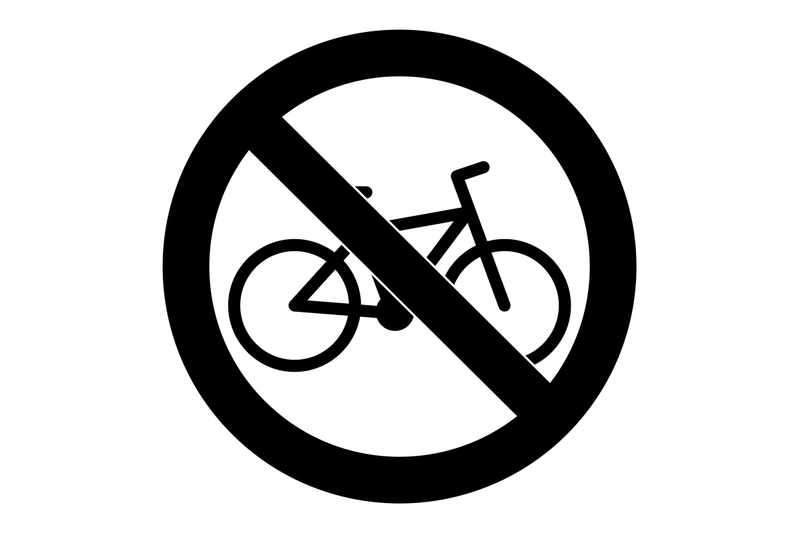 Do Not Ride Bike Symbol Sign Badge By 09910190 TheHungryJPEG