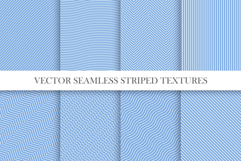 Blue Striped Seamless Patterns By ExpressShop TheHungryJPEG