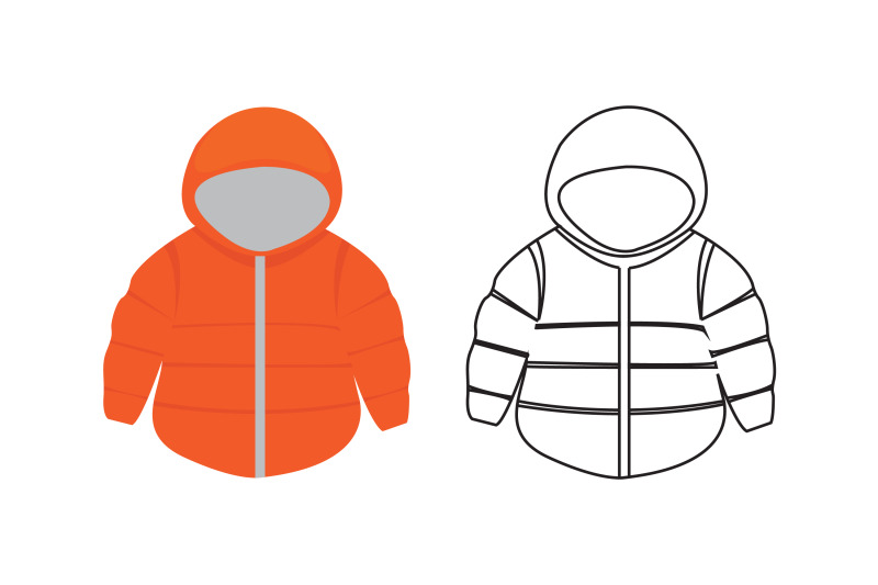 Camping Jacket Fill Outline Icon By Printables Plazza Thehungryjpeg