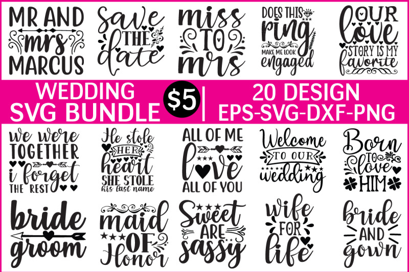 Wedding Svg Bundle Vol 4 By BDB Graphics TheHungryJPEG