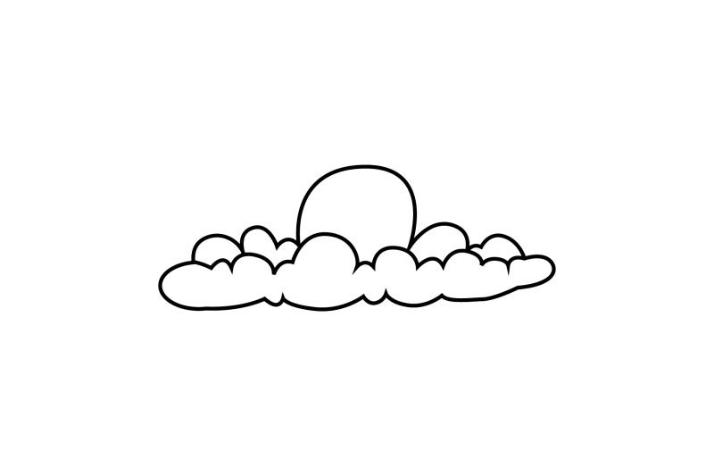 Cloudy Sky Outline Icon By Printables Plazza Thehungryjpeg