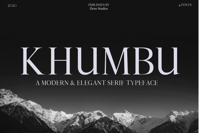 Khumbu Typeface By Dene Studios TheHungryJPEG