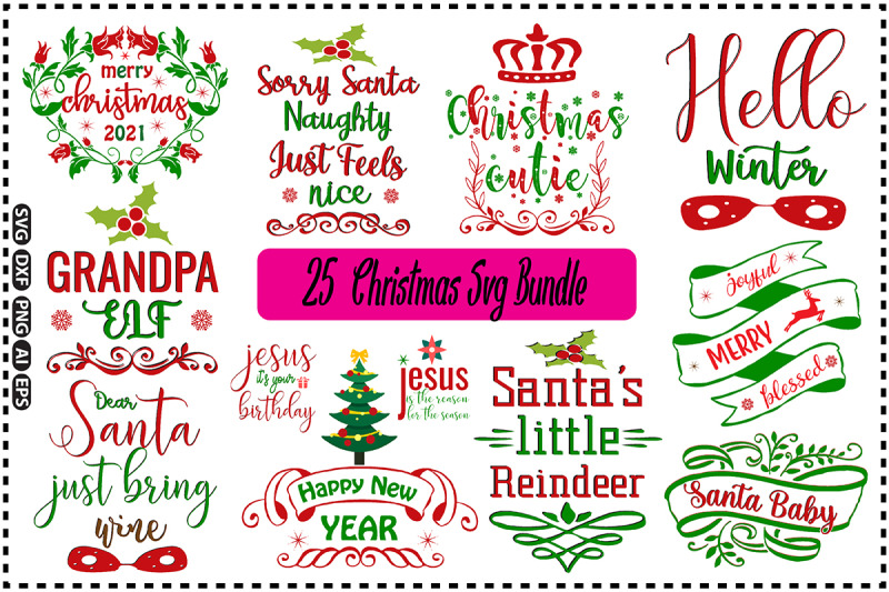 Christmas Svg Bundle By Orpitaroy Thehungryjpeg