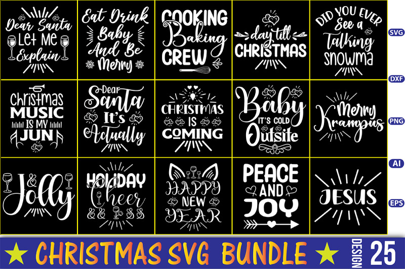 Christmas SVG Design Bundle By Orpitaroy TheHungryJPEG