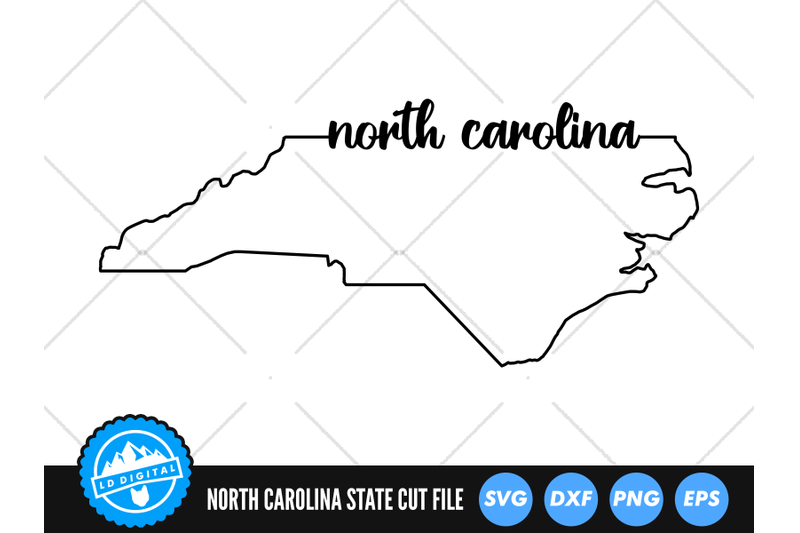 North Carolina Svg North Carolina Outline Usa States Cut File By Ld