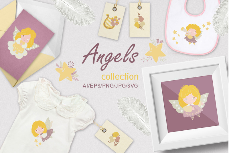 Angels SVG By HelgaKOV TheHungryJPEG