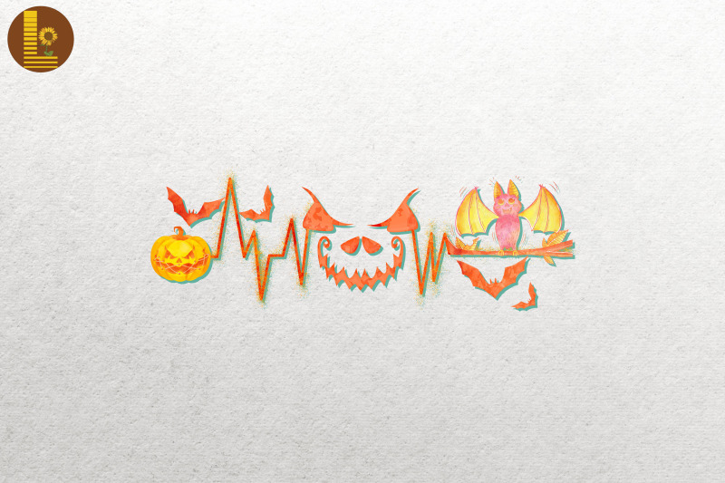 Pumpkin Heartbeat Halloween By Mulew Art TheHungryJPEG