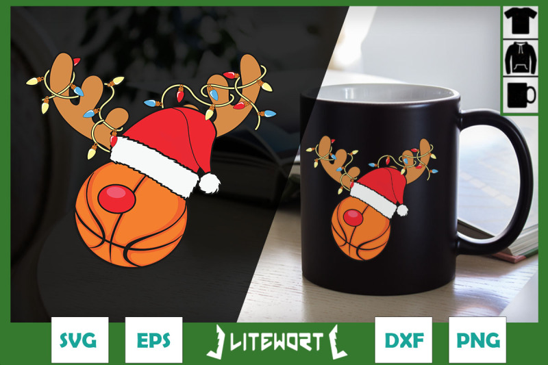 Basketball Football Christmas Hat Lights By Pecgine Thehungryjpeg