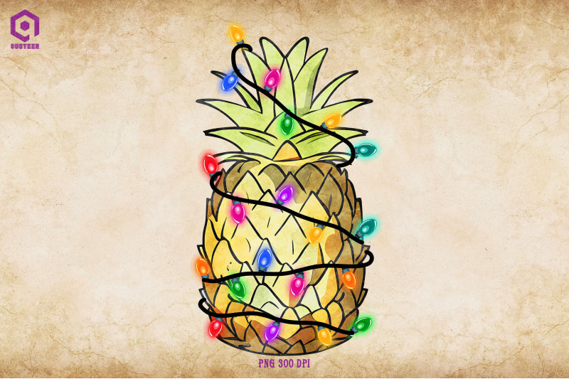 Pineapple Christmas Tree Lights By ChippoaDesign TheHungryJPEG