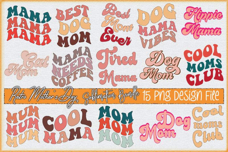 Retro Mother S Day Sublimation Bundle By Jasim Thehungryjpeg