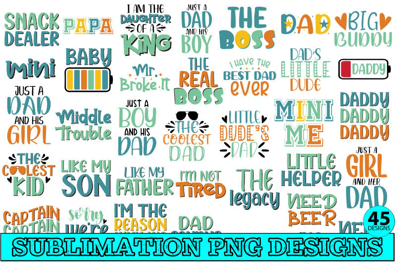 Daddy And Me Sublimation Bundle By Jasim Thehungryjpeg