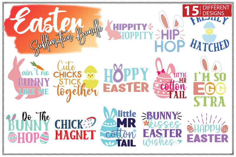 15 Easter Sublimation Bundle By Jasim TheHungryJPEG