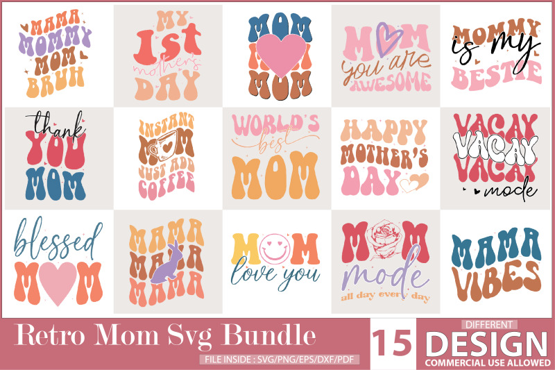 Retro Mom Svg Bundle By Jasim Thehungryjpeg