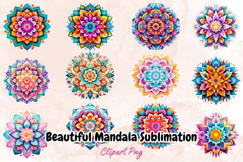 Beautiful Mandala Sublimation Clipart By Bundlestshirt Thehungryjpeg