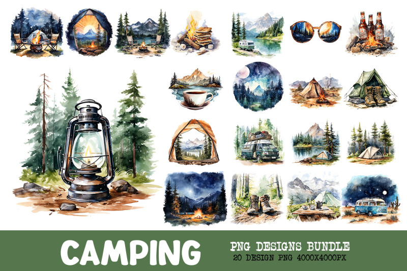 Camping Lover Vibes Bundle Design By Unlimab TheHungryJPEG