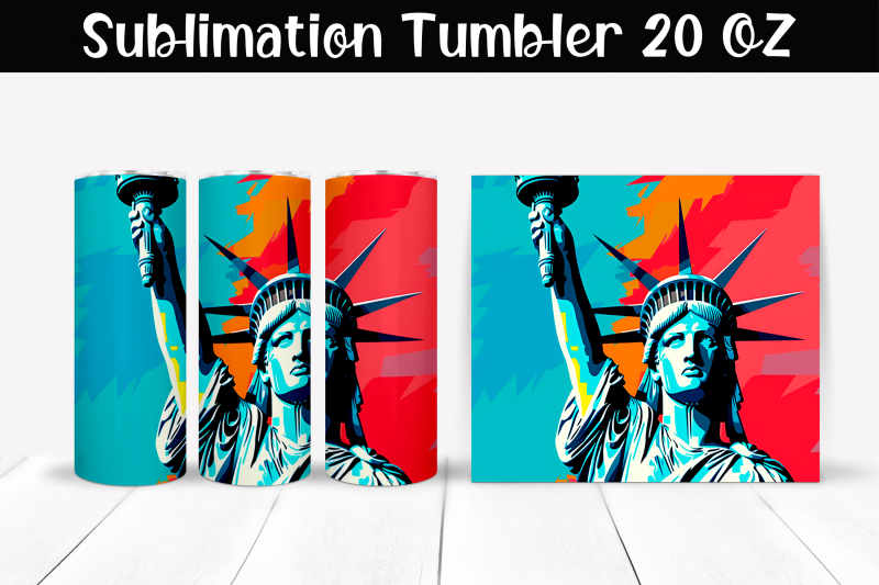 Statue Of Liberty Sublimation Tumbler Wrap Oz By Ananastya