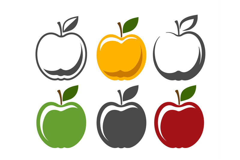 Apple Pictograms Fruits By Vectortatu Thehungryjpeg