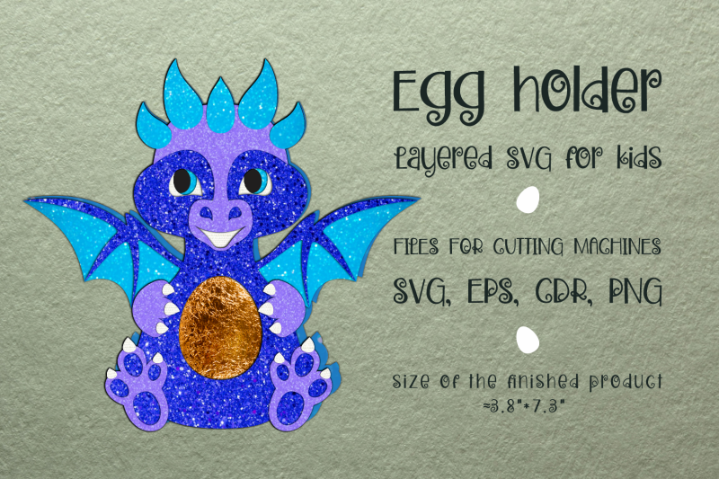 Cute Dragon Easter Egg Holder Paper Craft Template By Olga Belova