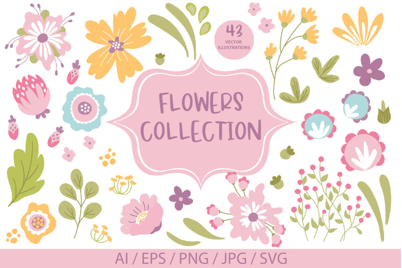 Flowers Collection Svg By Helgakov Thehungryjpeg