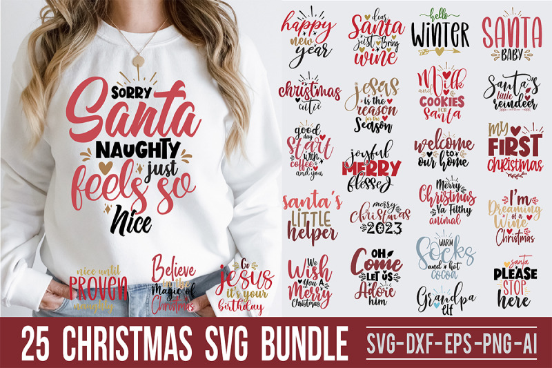 Christmas Svg Bundle By Orpitaroy Thehungryjpeg