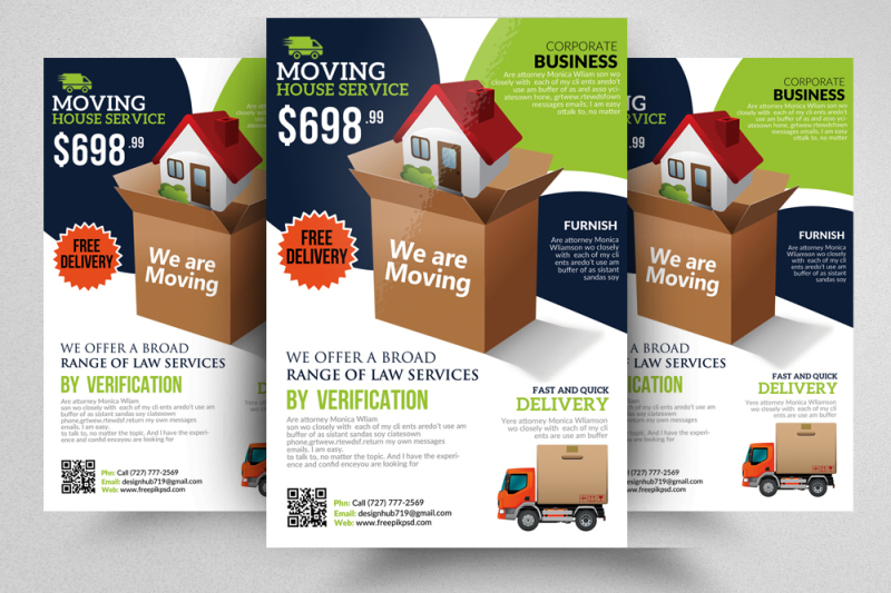 Moving House Service Flyer Templates By Designhub Thehungryjpeg