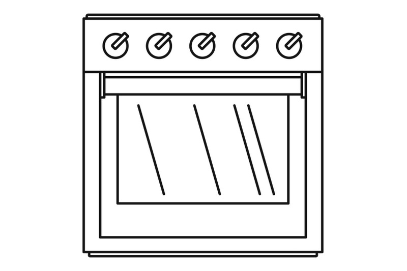 Big Gas Cooker Icon Outline Style By Anatolir Thehungryjpeg