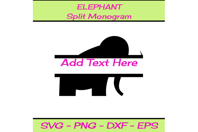 ELEPHANT SPLIT MONOGRAM SVG By Brilliant Digital Designs TheHungryJPEG