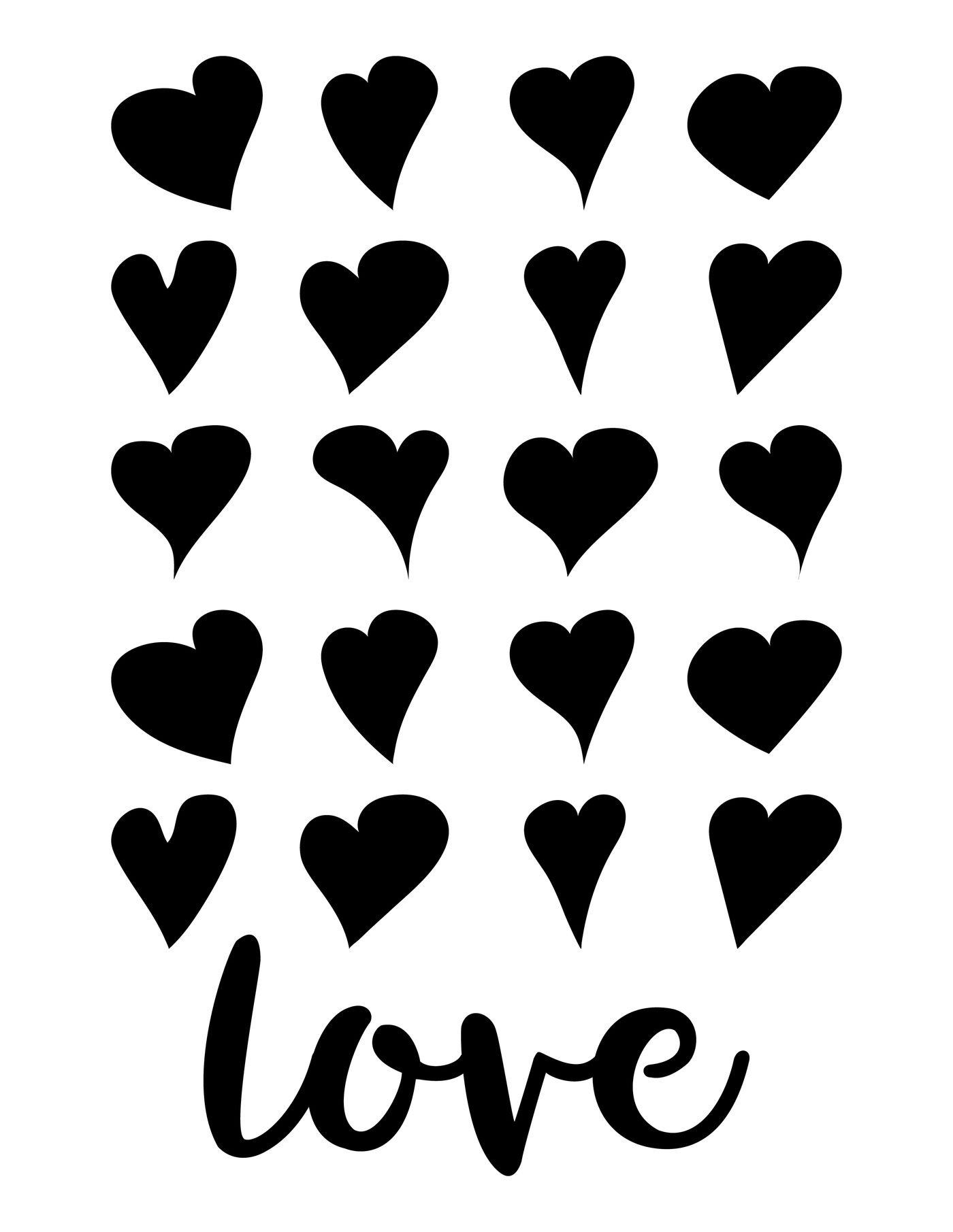 Love With Hearts SVG Cut File Valentine SVG DXF PNG JPEG PDF