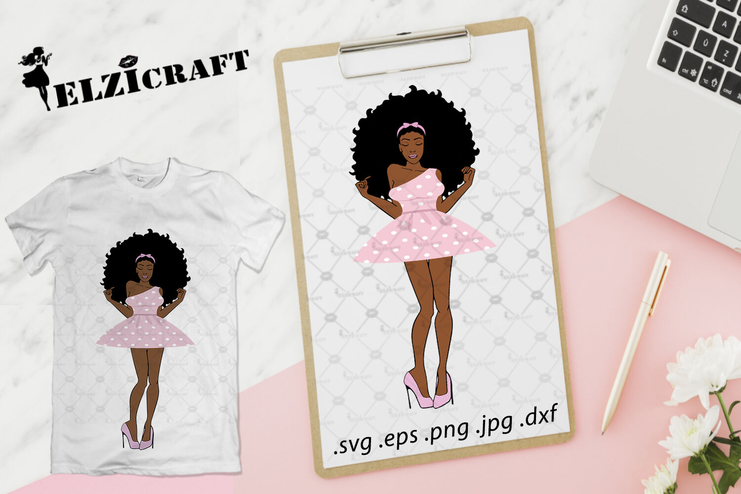 Afro Woman Barbie Svg Cut File By Elzicraft Thehungryjpeg