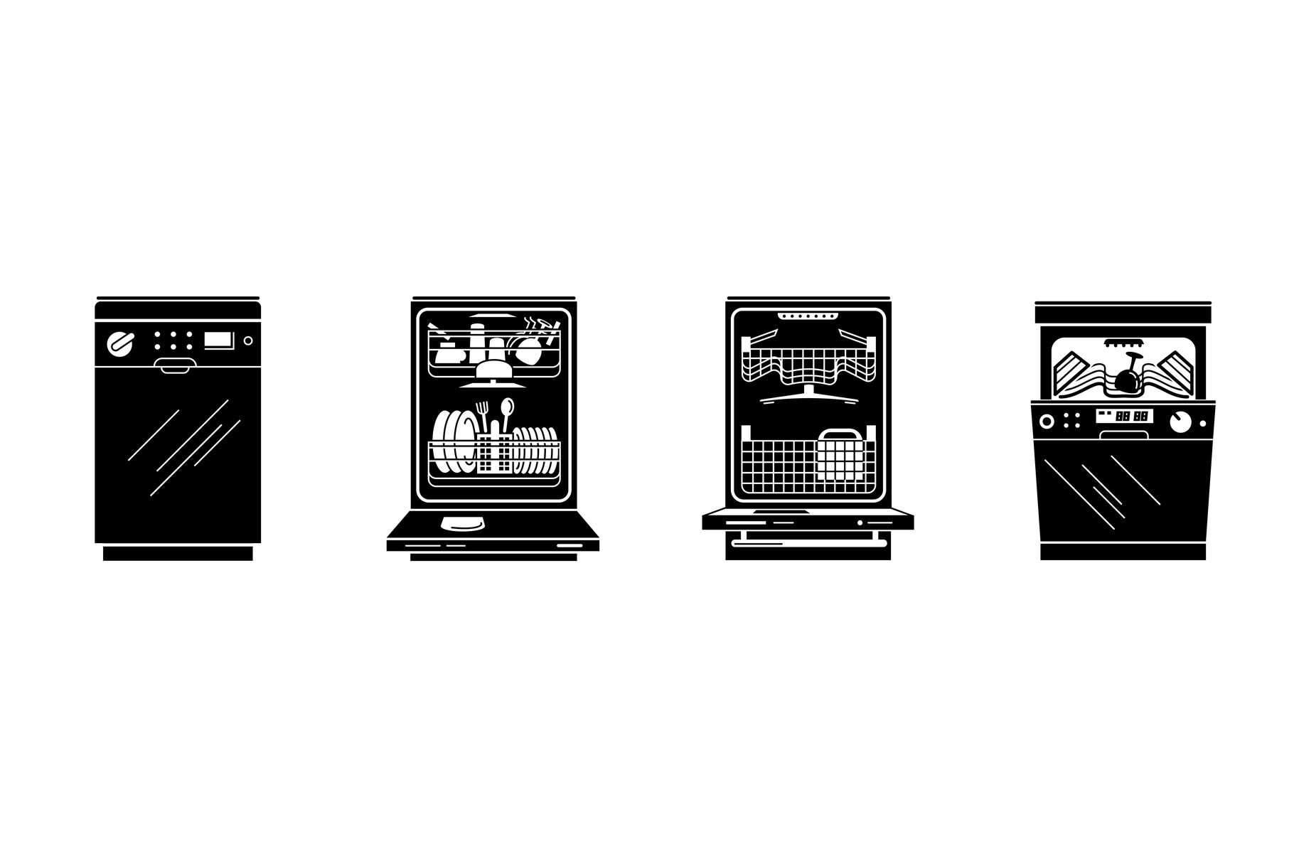 Dishwasher Icons Set Simple Style By Ylivdesign Thehungryjpeg