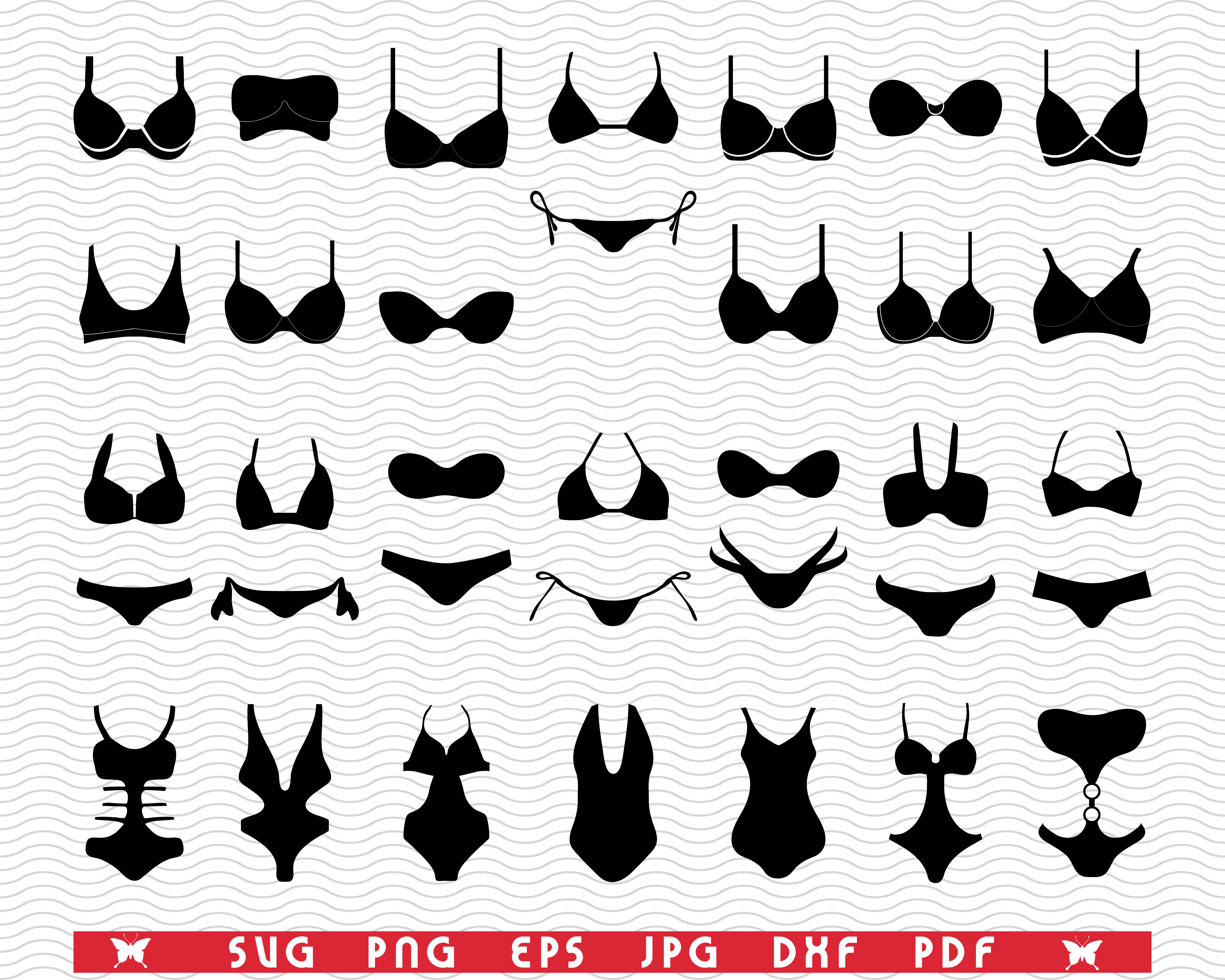 Bikini Svg File Bikini Clipart Cricut Cameo Silhouette Cut Etsy Sexiz Pix