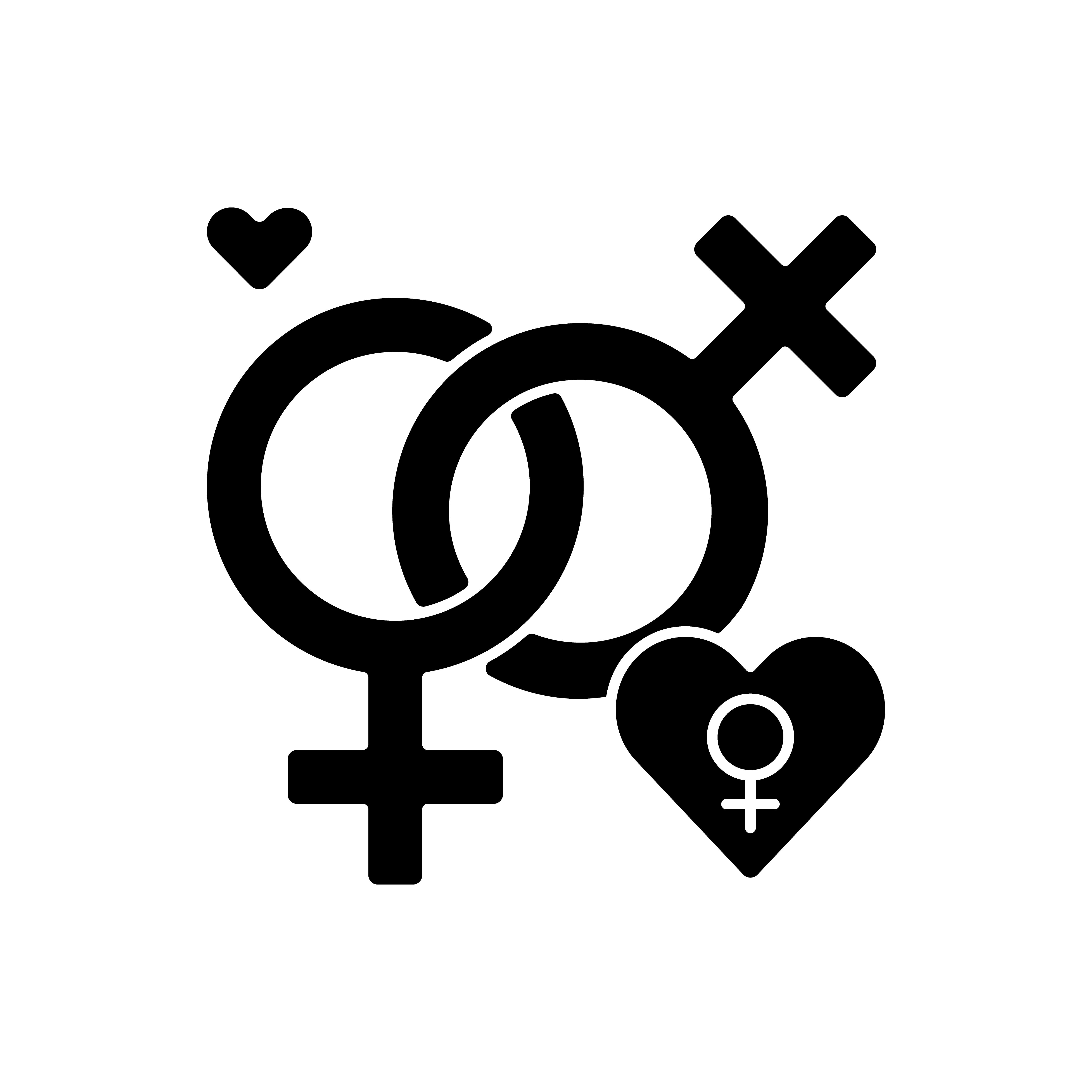 Lesbian Relationship Symbol Black Glyph Icon By Bsd Studio Thehungryjpeg