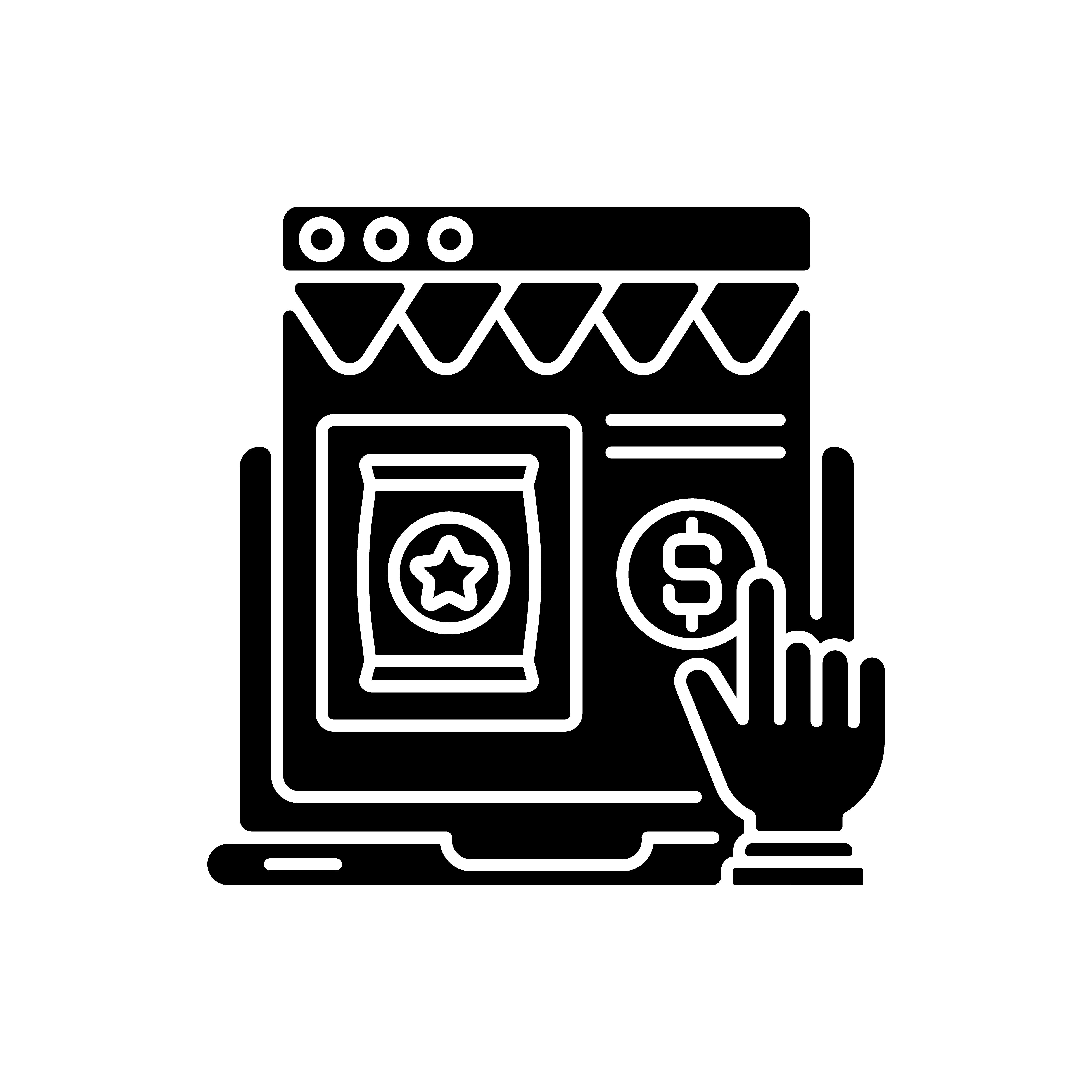 Ecommerce Black Glyph Icon By Bsd Studio TheHungryJPEG