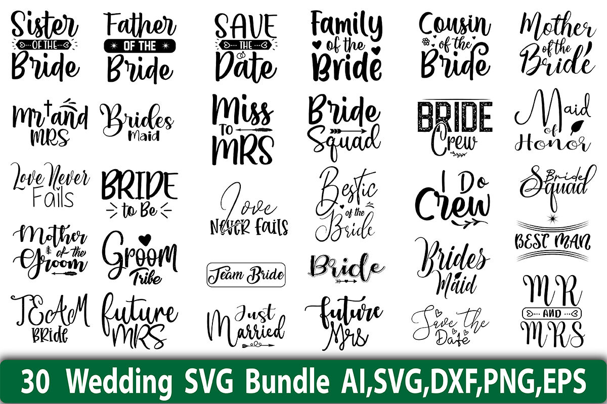 Wedding Svg Bundle By Orpitabd Thehungryjpeg