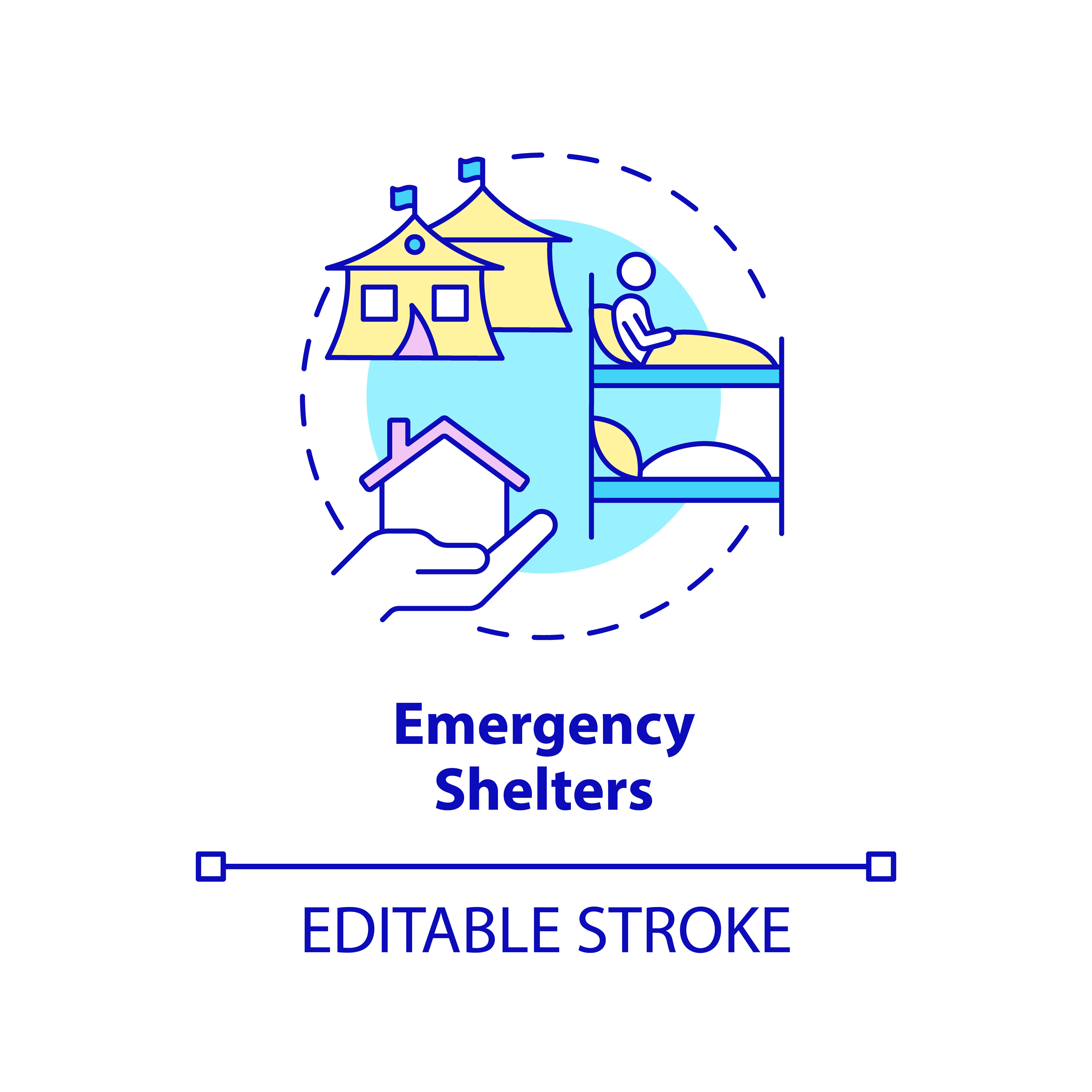 Emergency Shelter Concept Icon By Bsd Studio Thehungryjpeg