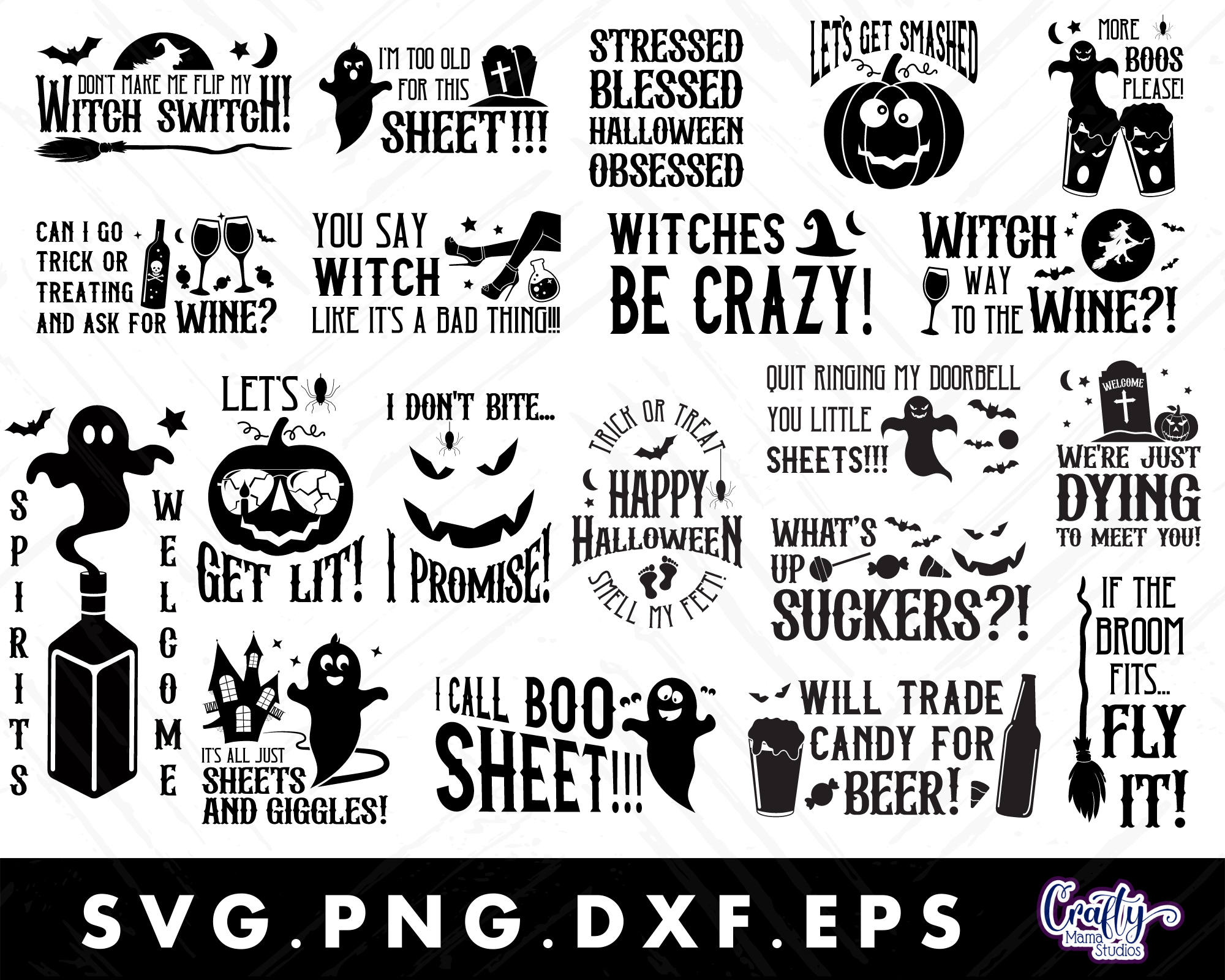 Halloween Sign Funny Svg Adult Halloween Bundle By Crafty Mama