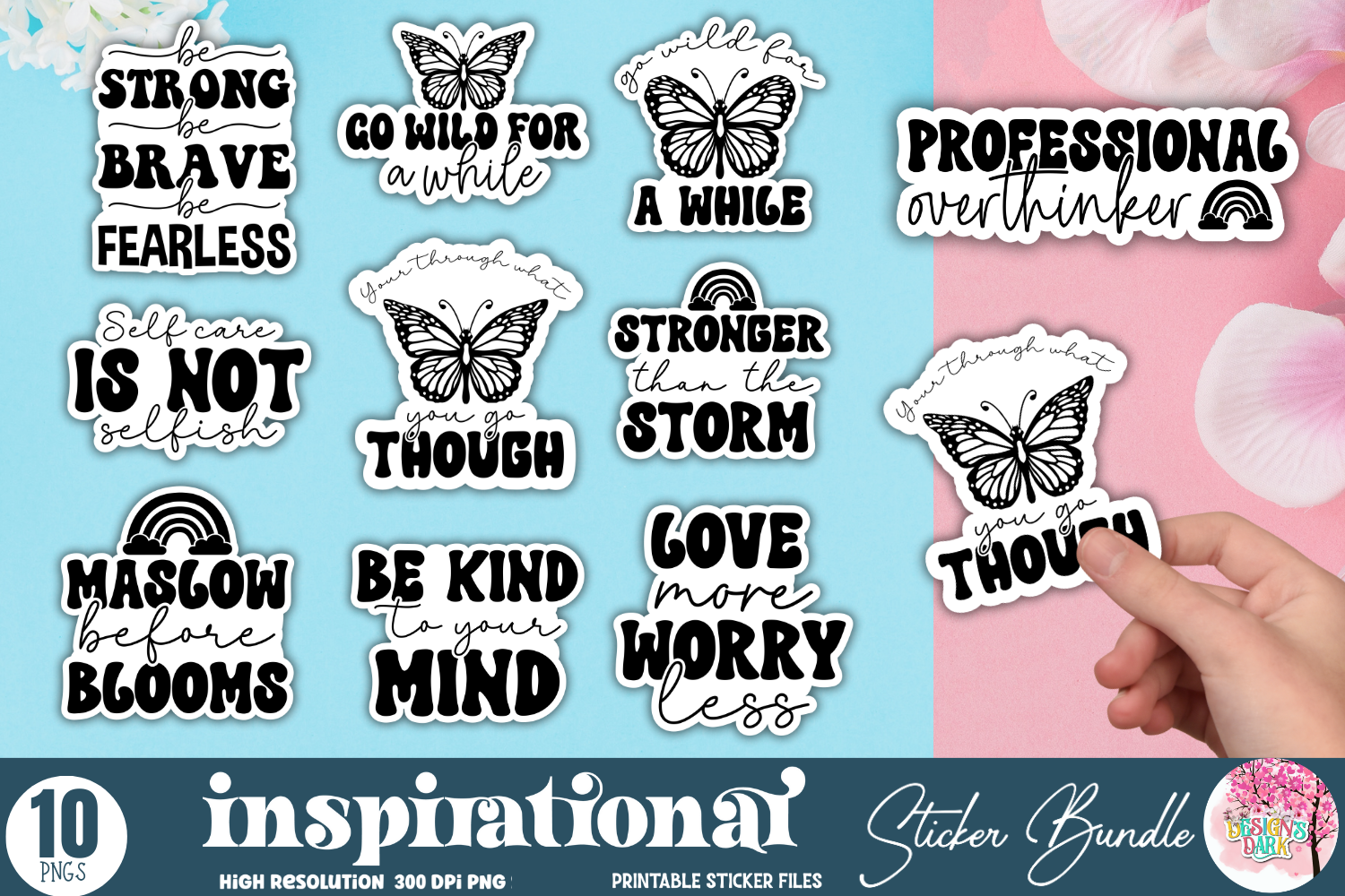 Mental Health Sticker Bundle By Designs Dark Thehungryjpeg