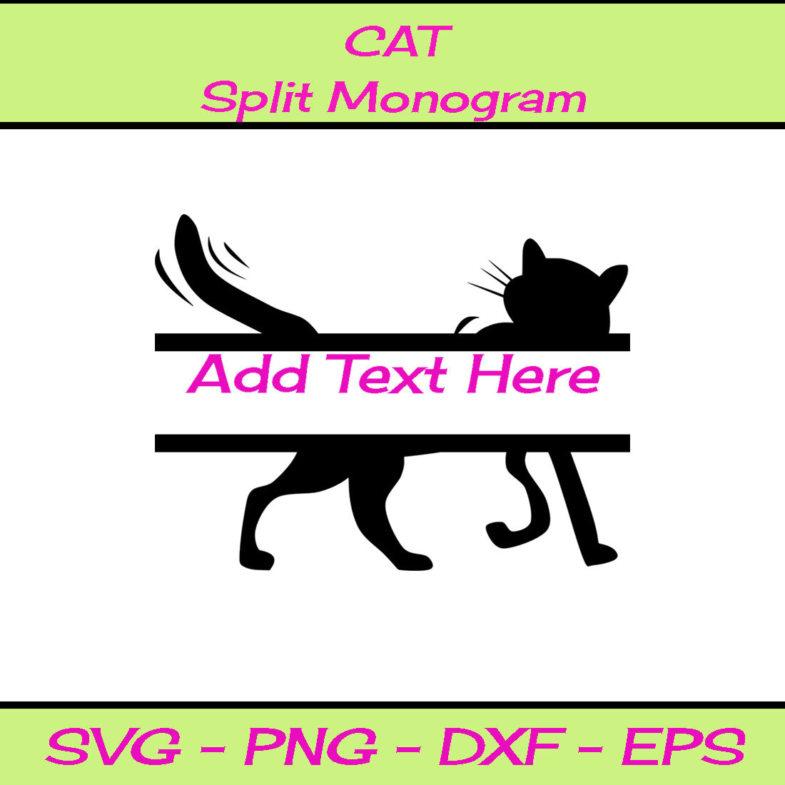 Cat Split Monogram Svg By Brilliant Digital Designs Thehungryjpeg