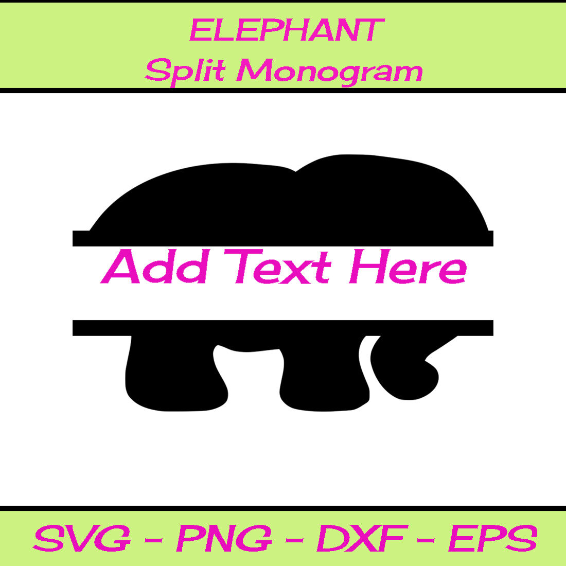 Elephant Split Monogram Svg By Brilliant Digital Designs Thehungryjpeg