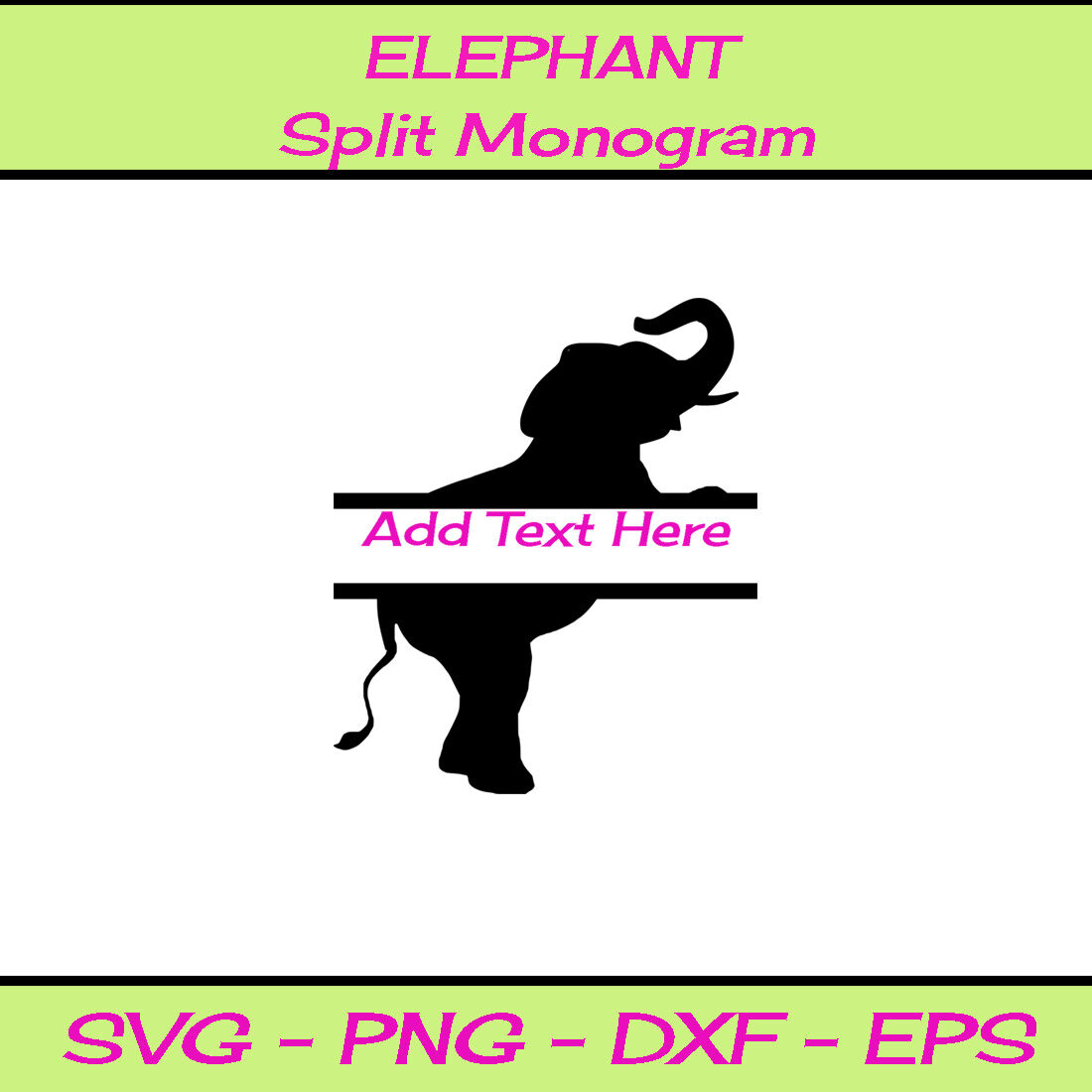 ELEPHANT SPLIT MONOGRAM SVG By Brilliant Digital Designs TheHungryJPEG