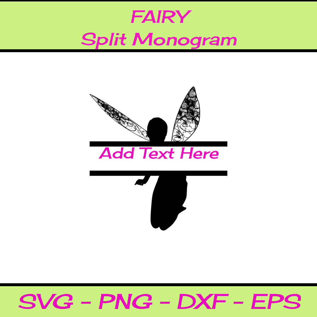 Fairy Split Monogram Svg By Brilliant Digital Designs Thehungryjpeg