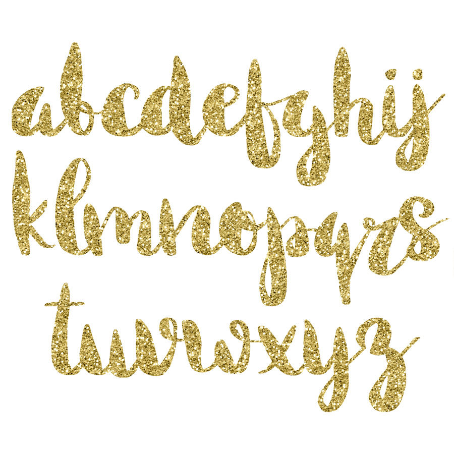 Gold Foil Glitter Alphabet Clipart By PeDeDesigns TheHungryJPEG